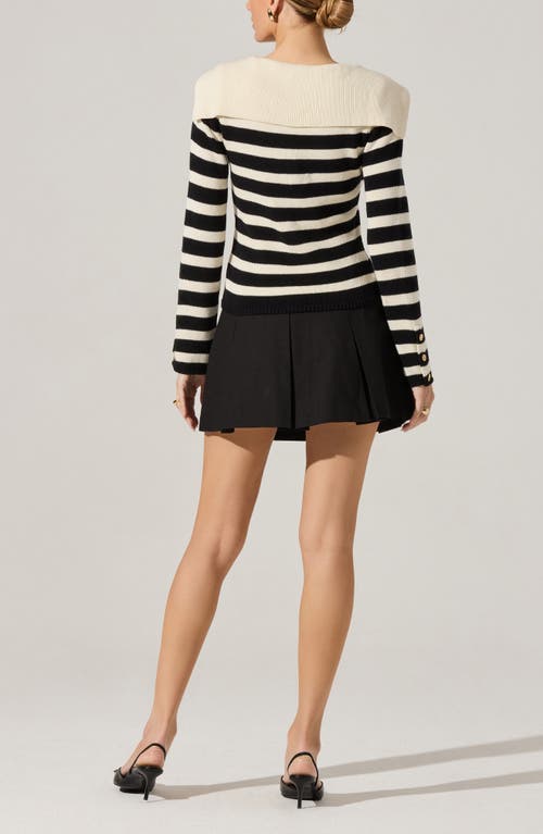 Astr The Label Wide Pleat Miniskirt In Black