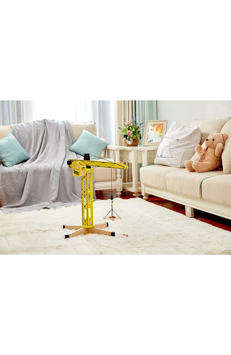 Pintoy Wood Toy Standing Crane, Alternate, color, 