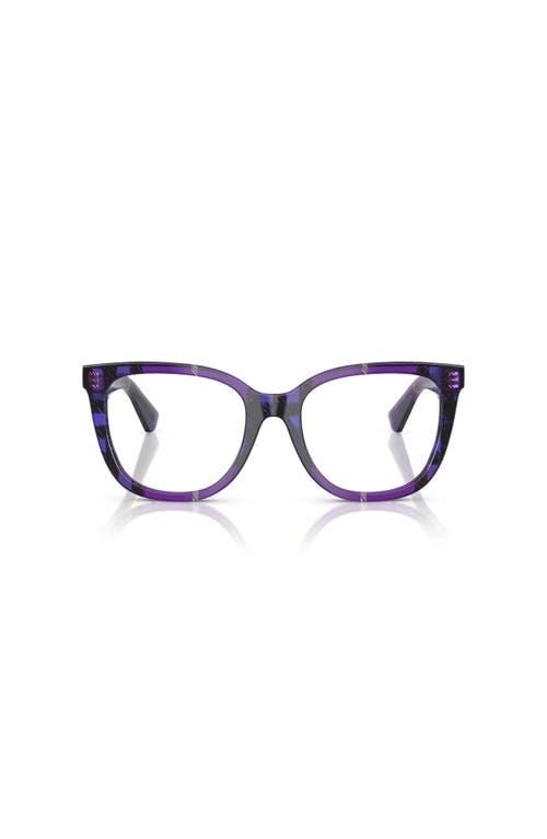Burberry 51mm Square Optical Glasses In Purple