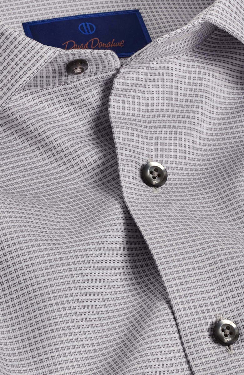 David Donahue Regular Fit Check Cotton Dobby Dress Shirt, Alternate, color,