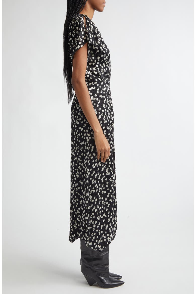 ruched georgette dress Ivory KarenMillen High Neck Embellished Ruched Georgette Woven Maxi Dress