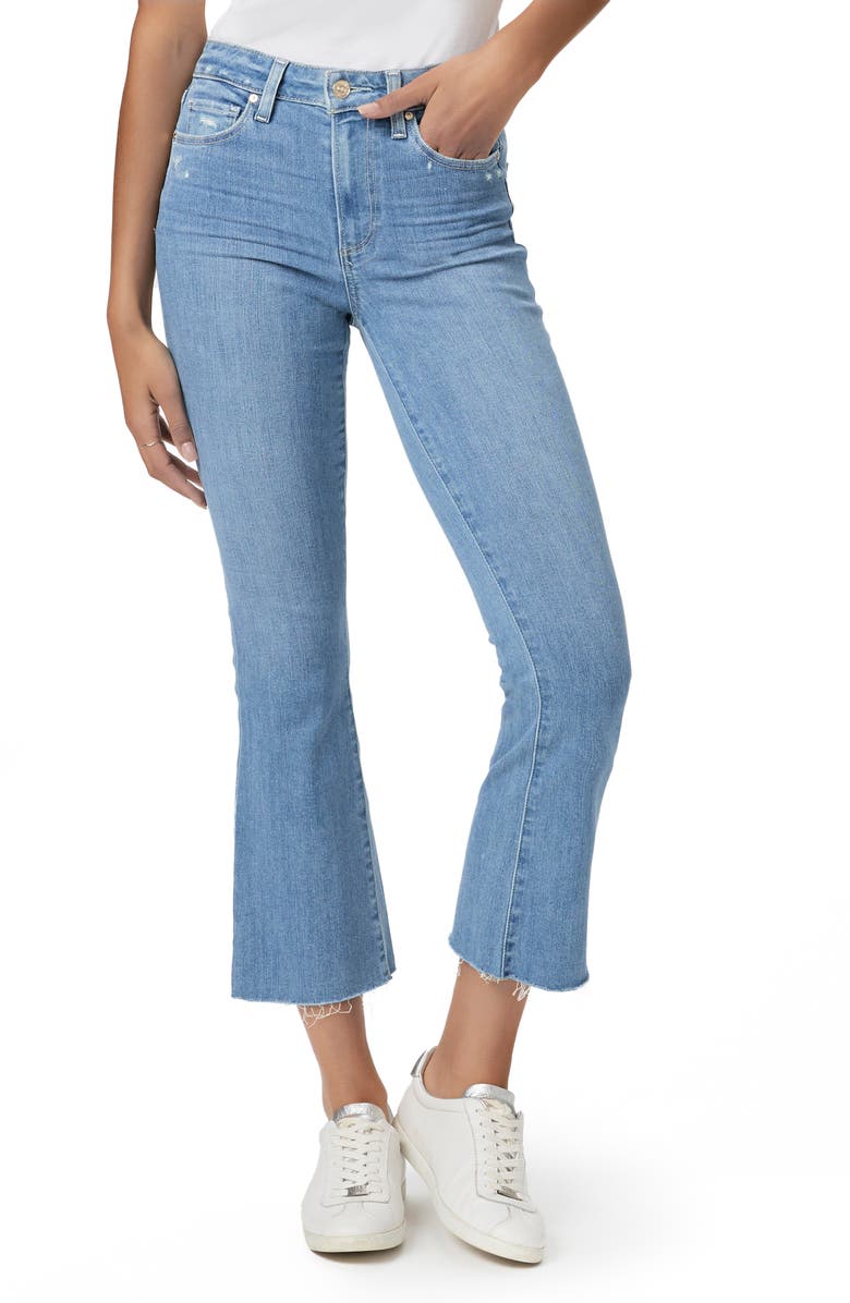 PAIGE Crop Flare Jeans, Main, color, 