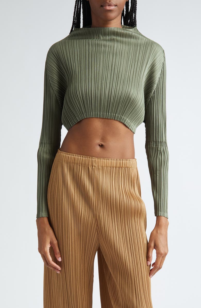Pleats Please Issey Miyake Monthly Colors January Pleated Crop Top