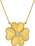 Julianna B. Diamond Flower Necklace 10k