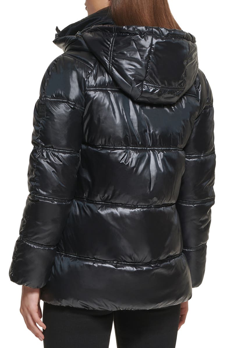 Kenneth Cole New York Box Quilted Puffer Jacket with Removable Hood, Alternate, color,