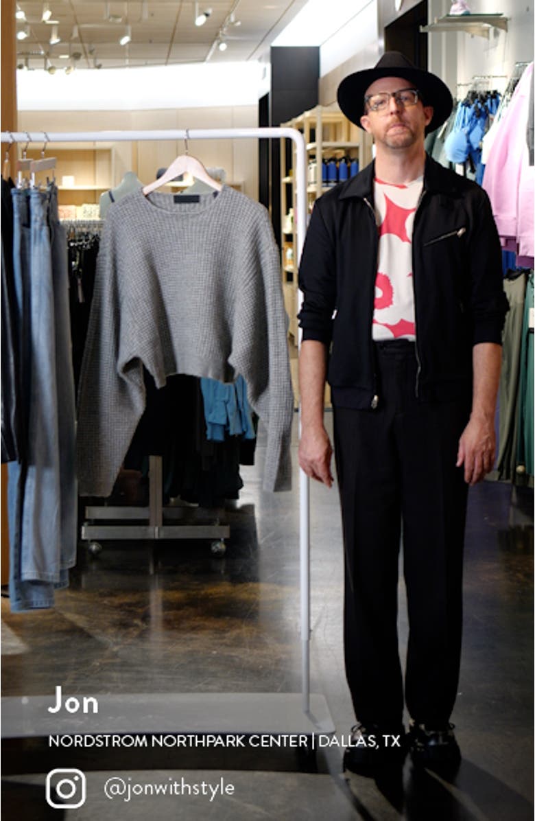 Heavy Waffle Knit Crop Sweater, sales video thumbnail