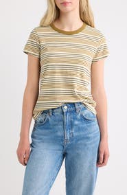 rag & bone The Slub Stripe Cotton T-Shirt