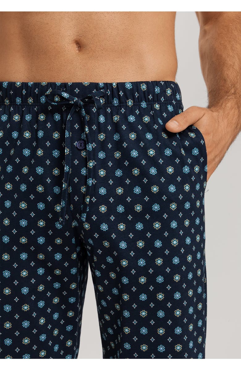 Hanro Night And Day Cotton Drawstring Pajama Pants, Alternate, color, Regatta Tie Print