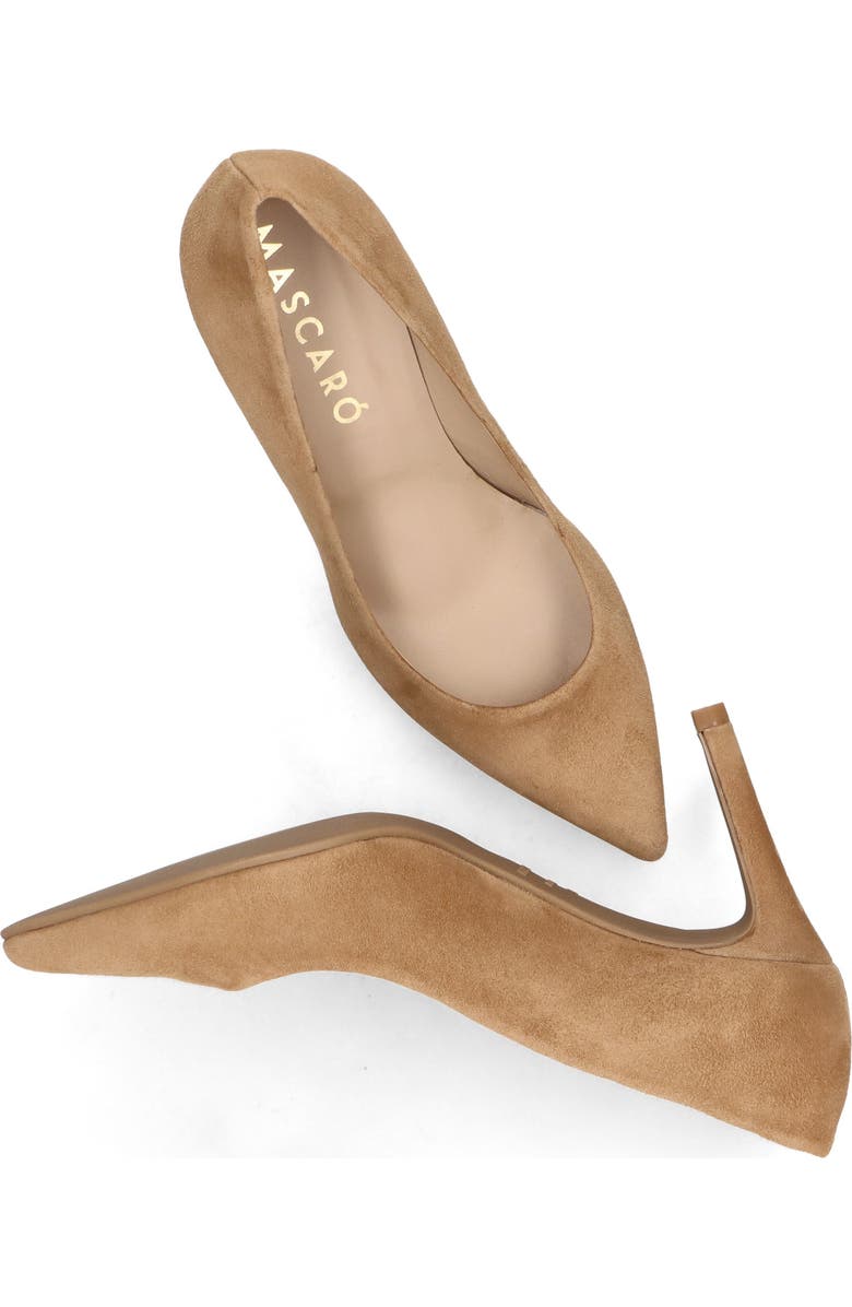 MASCARO Suede Pointed Toe Pump, Alternate, color, Light/Pastel Brown