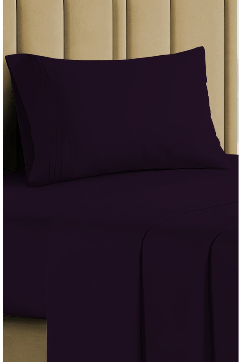 Deep Pocket Premium Bed Sheet Set, Alternate, color, EGG PLANT