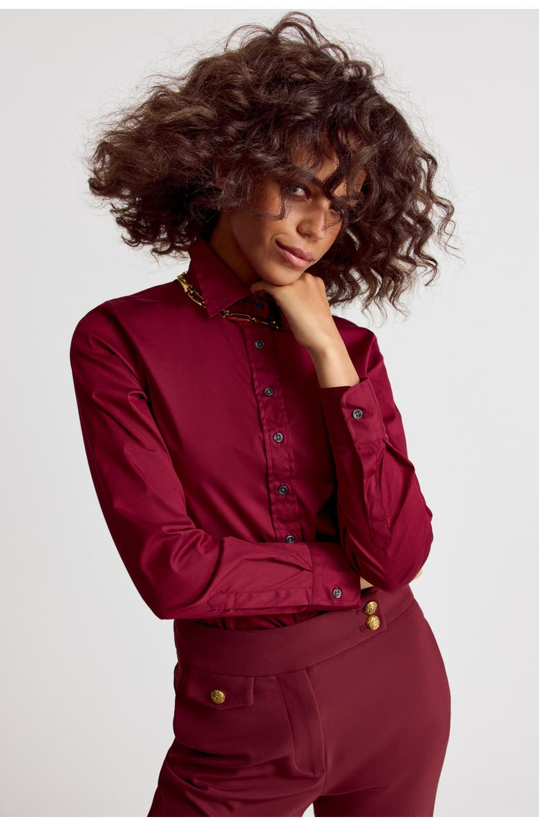 The Shirt by Rochelle Behrens The Icon Shirt, Alternate, color, Burgundy