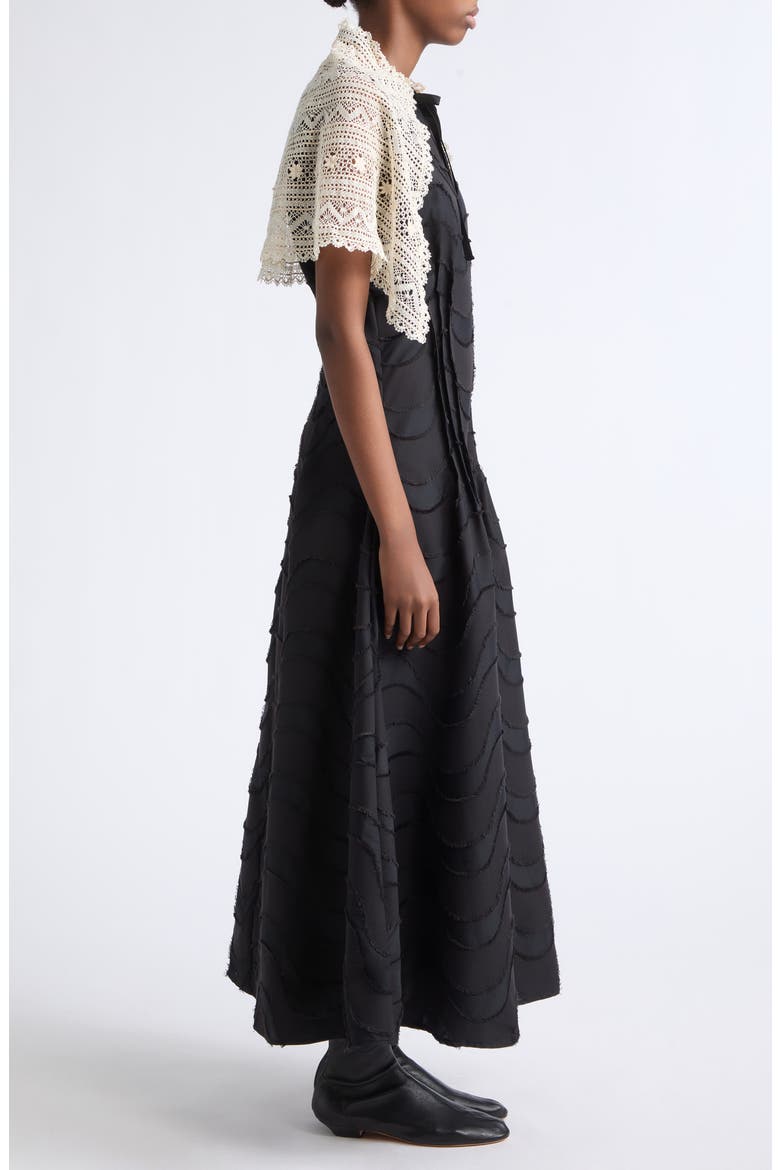 Removable Lace Collar Sleeveless Maxi Dress, Alternate, color, BLACK