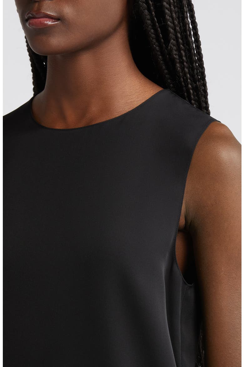 Sleeveless Silk Blouse, Alternate, color, BLACK