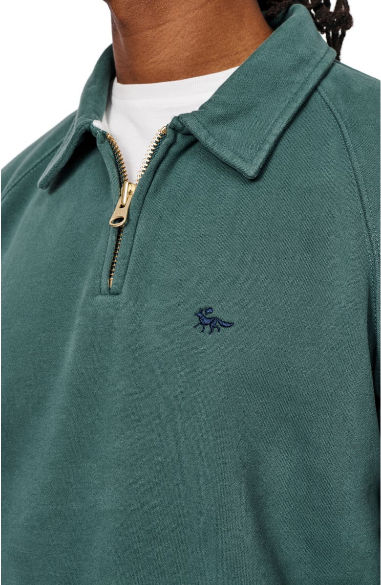 Aubin Dunster Zip Neck Sweatshirt, Alternate, color, Racing Green