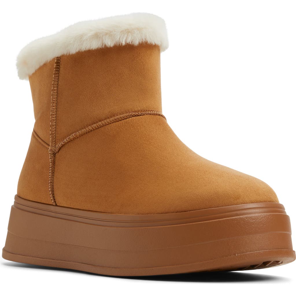 ALDO ALDO PLUSHY FAUX FUR LINED PLATFORM BOOTIE