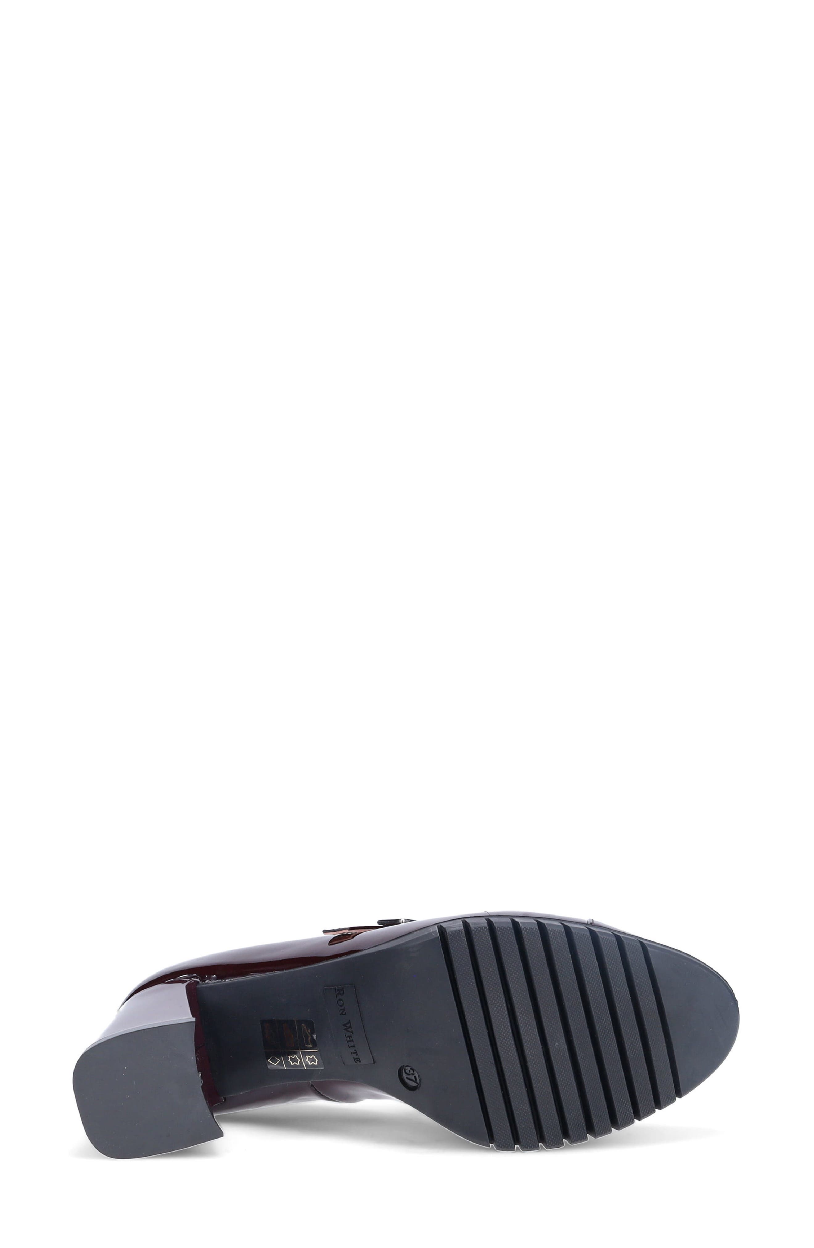 Faenna Leather Mary Jane Pump, Alternate, color, WINE
