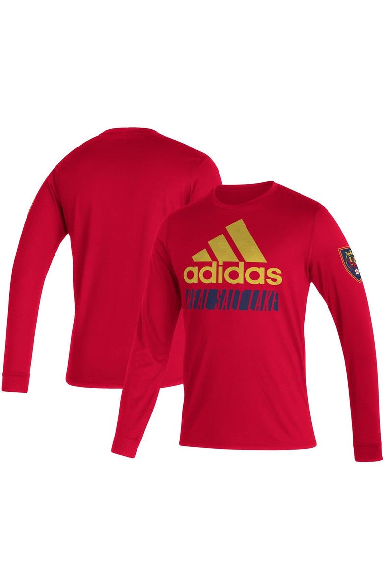 adidas Men's adidas Red Real Salt Lake Vintage Performance Long Sleeve T-Shirt, Main, color, Red