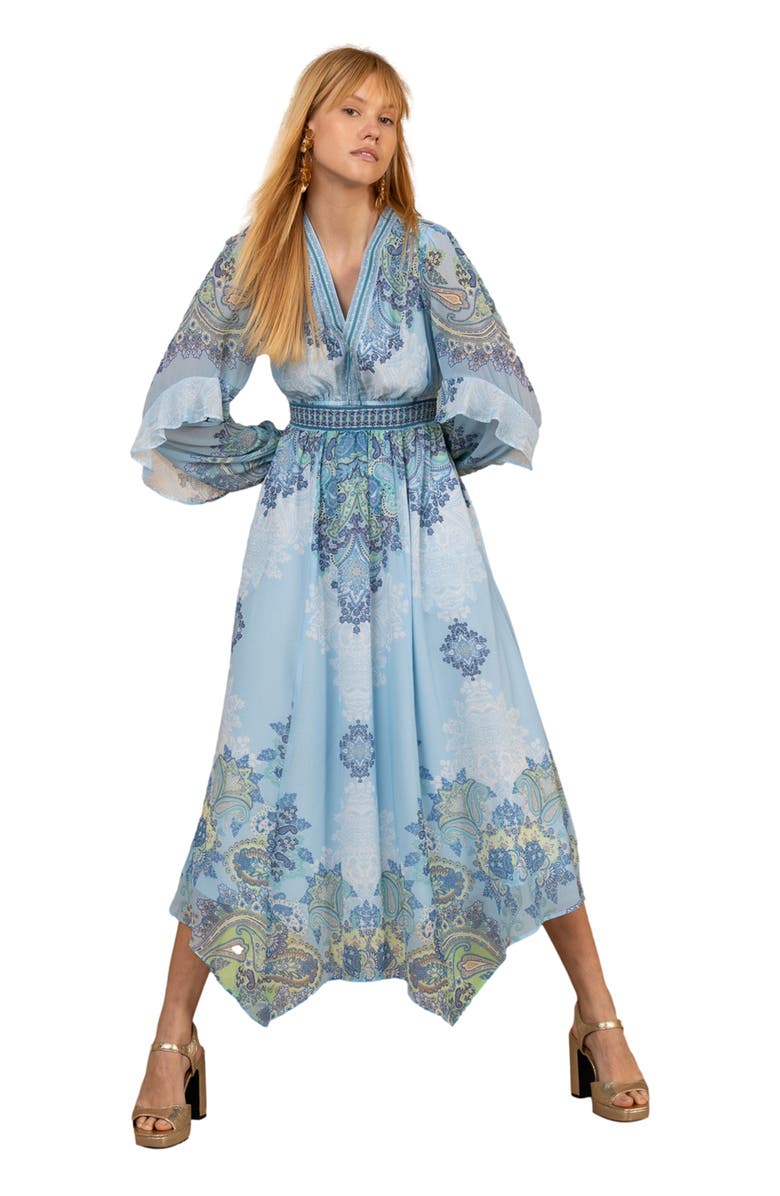 Hale Bob Kamilah Chiffon Dress, Alternate, color, Blue