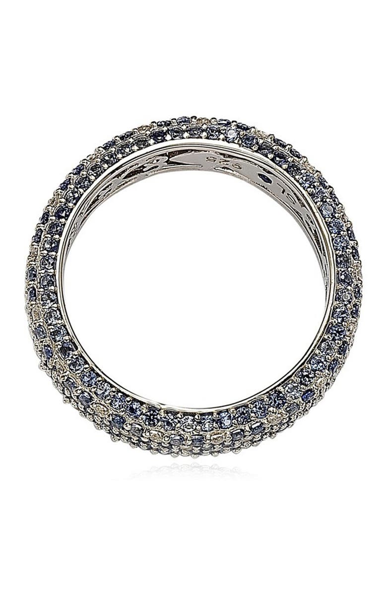SUZY LEVIAN Sterling Silver Pavé Blue Sapphire & Created White Sapphire Ring, Alternate, color, 