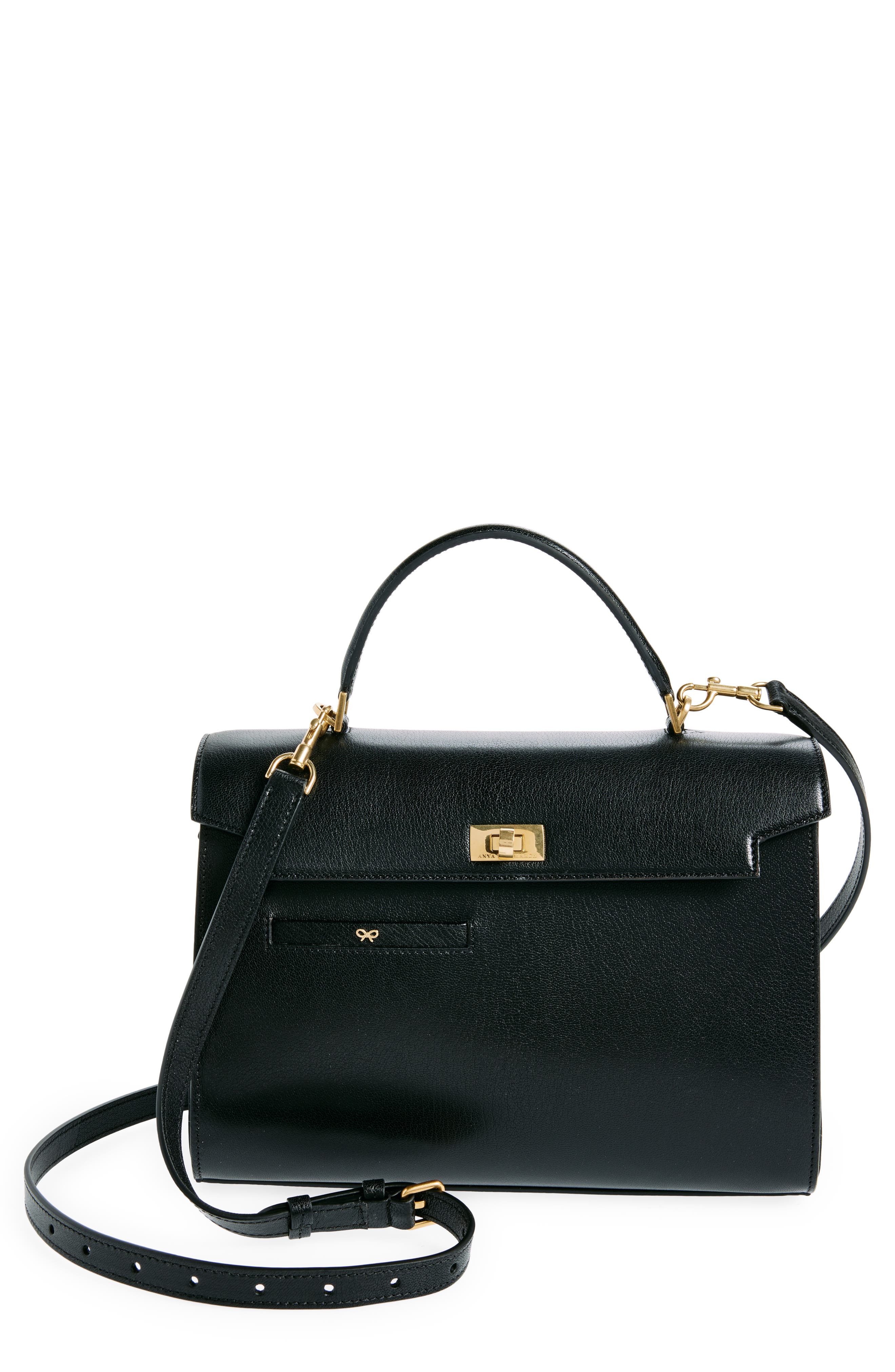 Anya Hindmarch Mortimer Leather Top Handle Bag, Main, color, 