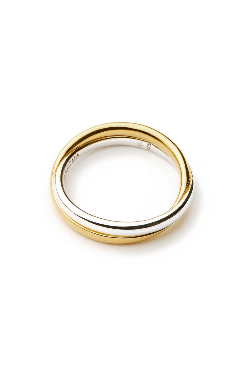 x Lucy Williams Entwine Ring, Alternate, color, MIXED SILVER/GOLD