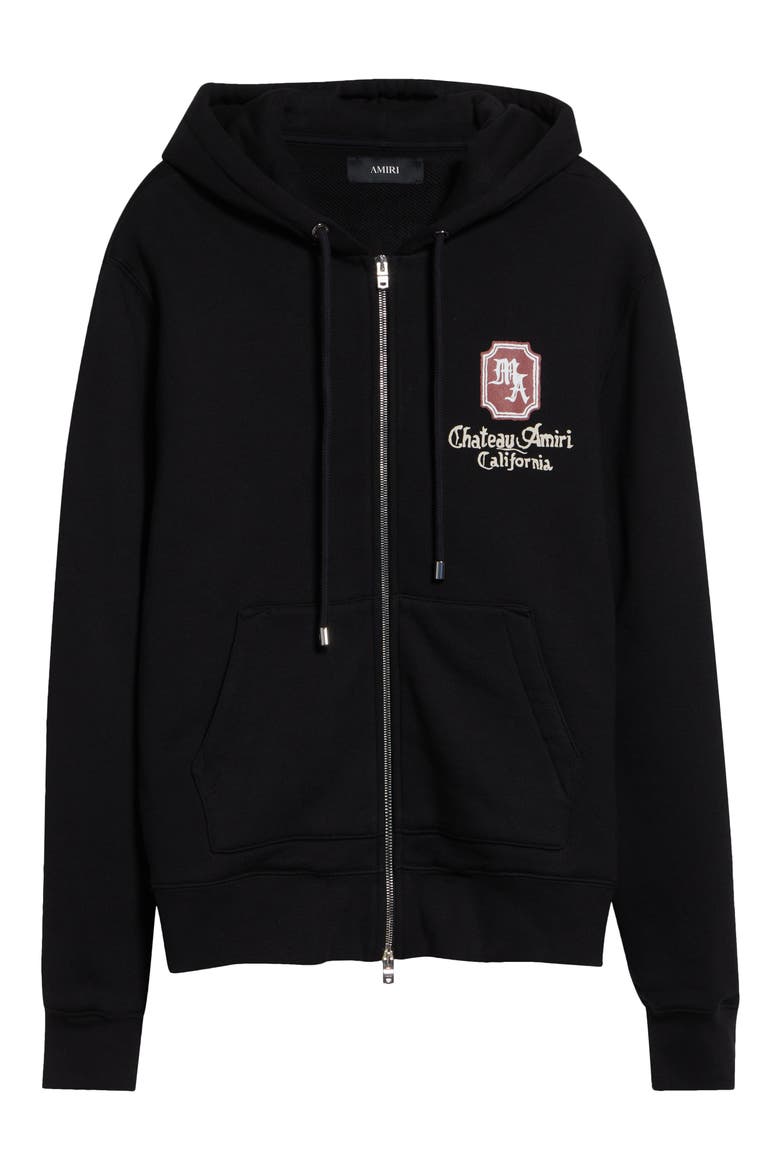 Chateau Logo Full Zip Fleece Hoodie, Alternate, color, BLACK ARCHIVED