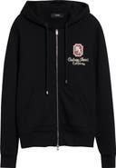 AMIRI Chateau Logo Full Zip Fleece Hoodie