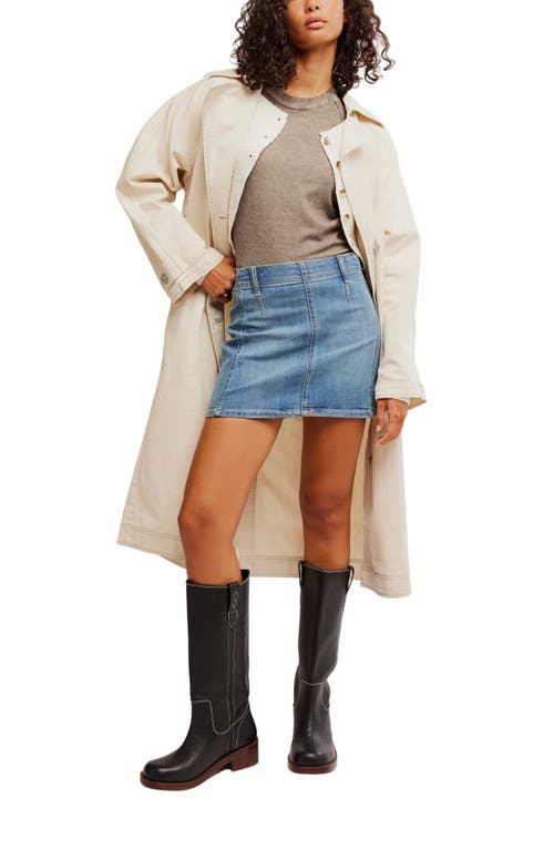 Shop Free People Daylight Denim Miniskirt In Daybreak