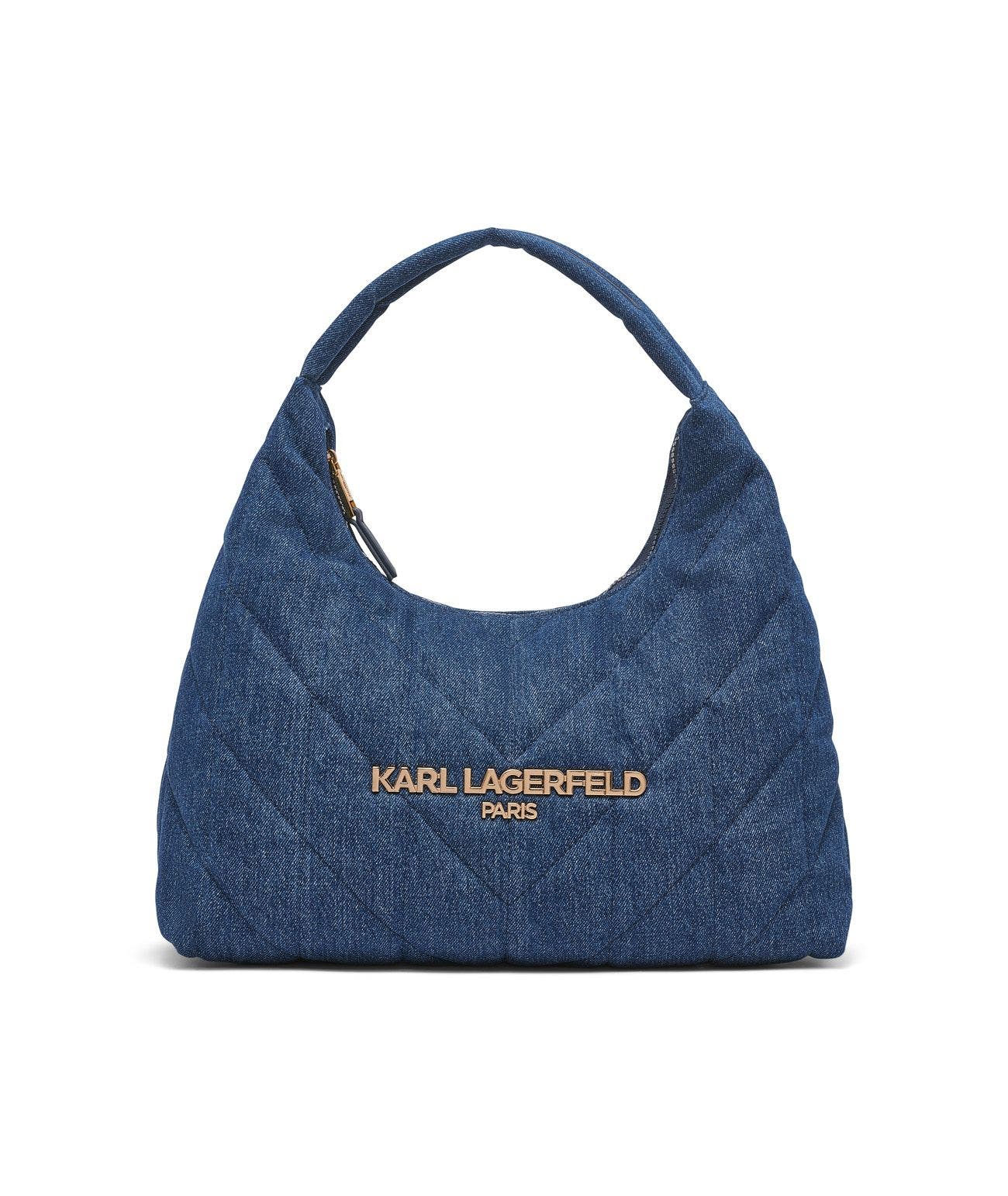 KARL LAGERFELD PARIS Voyage Hobo, Main, color, Washed Denim