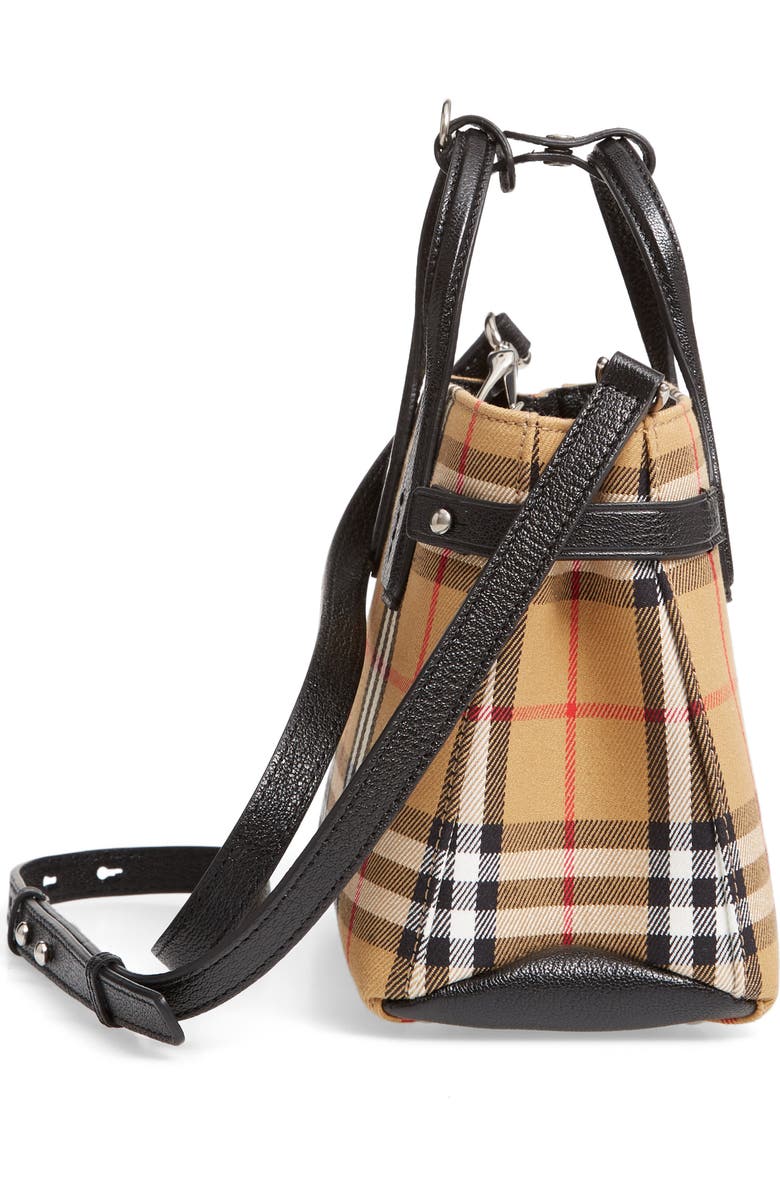 Burberry Baby Banner Vintage Check Tote, Alternate, color,