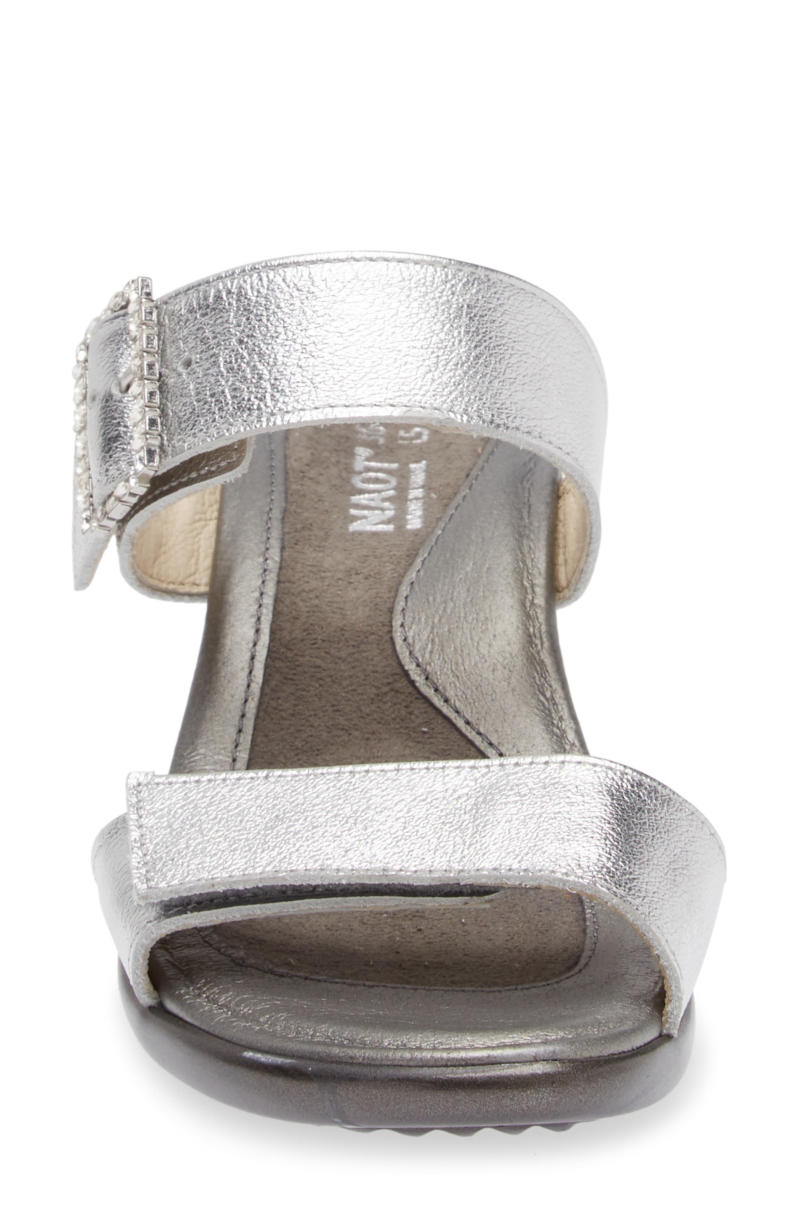Naot Recent Slide Sandal, Alternate, color, Soft Silver Leather