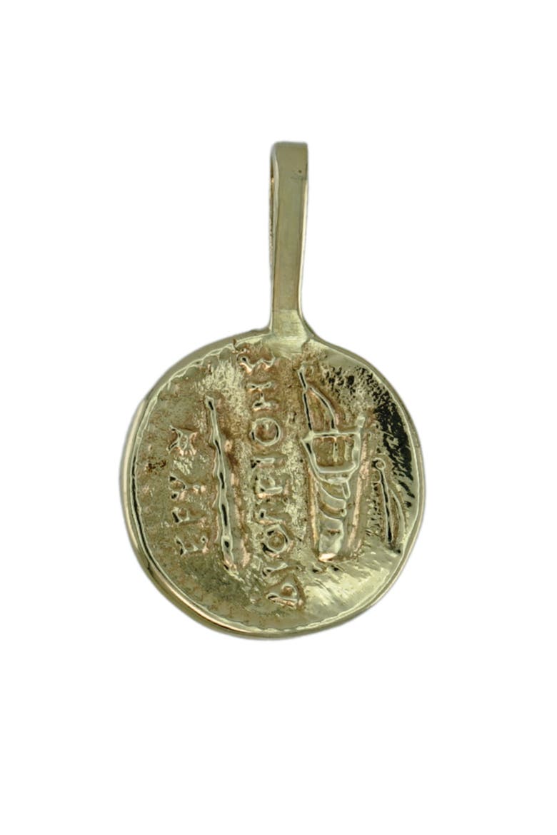 ATG Coin Pendant, Alternate, color, 14K Yellow Gold