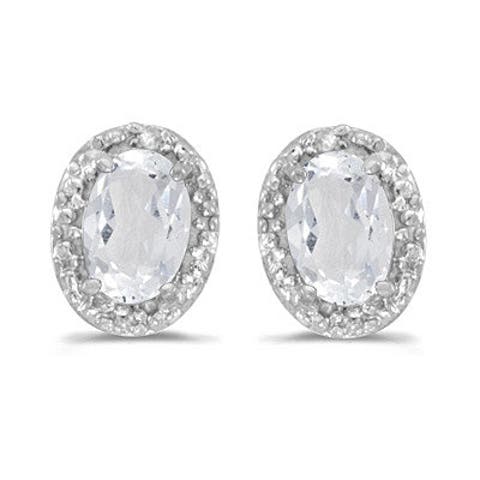 14K Gold Diamond & Gemstone  Earrings