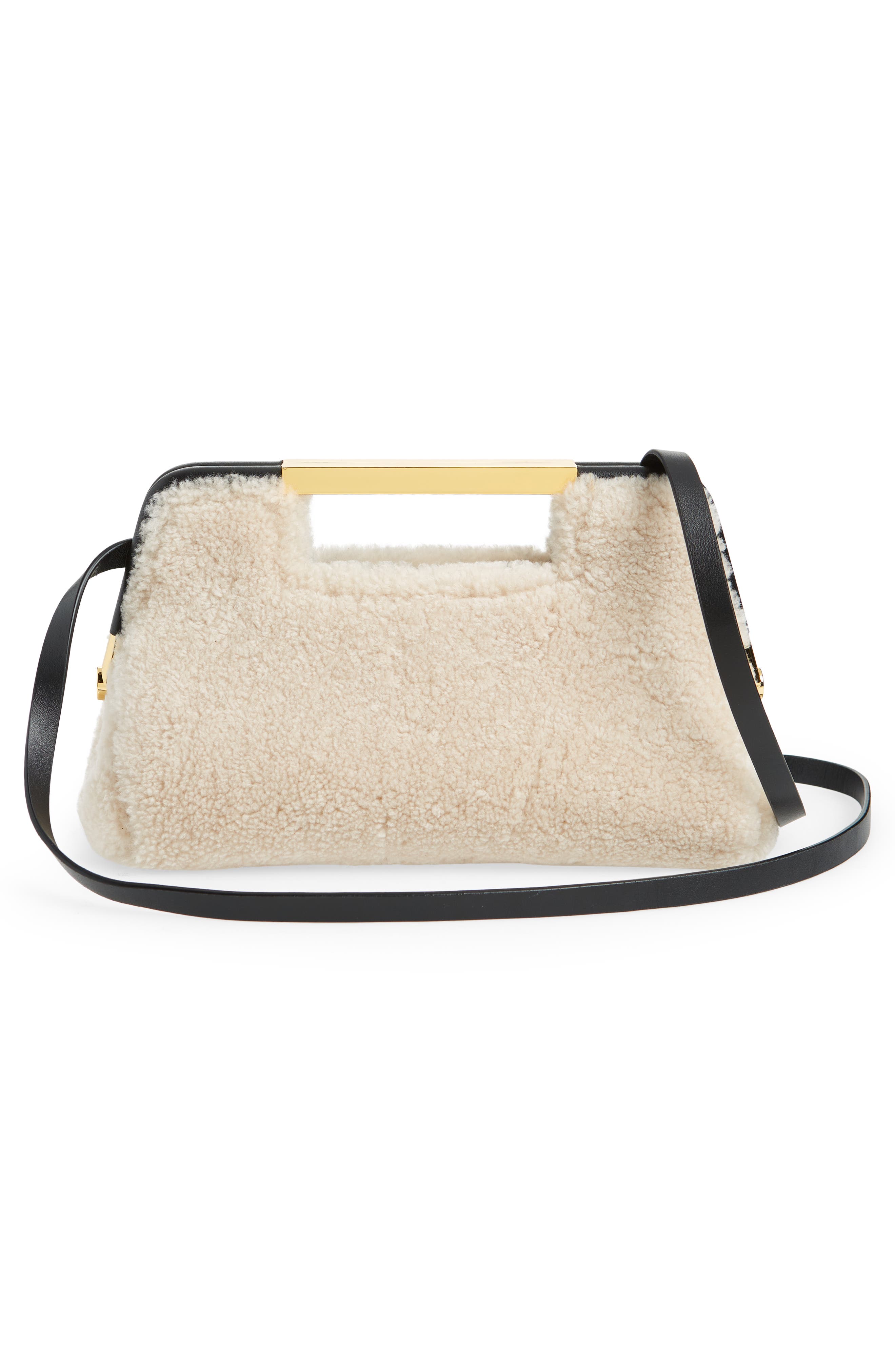 DeMellier Mini Seville Metallic Leather Frame Clutch, Alternate, color, 