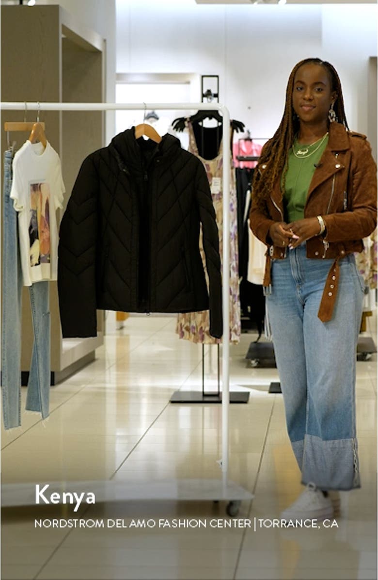 Chevron Quilted Lightweight Puffer Jacket, sales video thumbnail