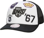 Mitchell & Ness Men's Mitchell & Ness White/Black Los Angeles Kings Gridlock Trucker Adjustable Hat