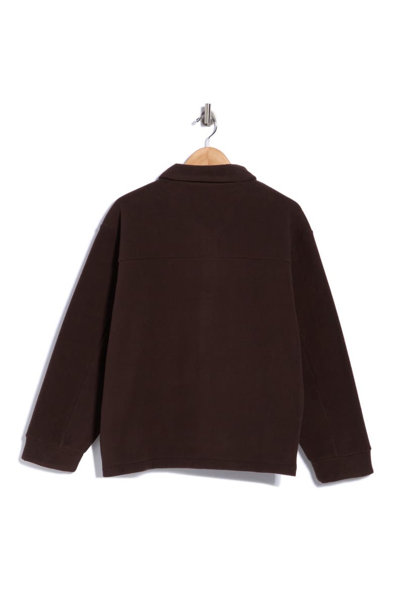Expanse Performance Fleece Shacket, Alternate, color, KONA BROWN