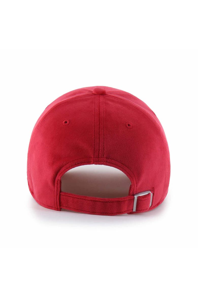 Unisex '47  Red Indiana Fever Spirited Velour Clean Up Adjustable Hat, Alternate, color, Red