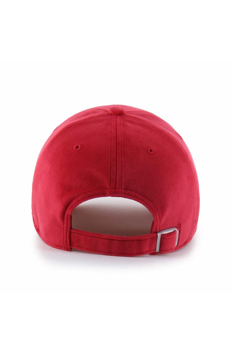 '47 Unisex '47  Red Indiana Fever Spirited Velour Clean Up Adjustable Hat, Alternate, color, Red