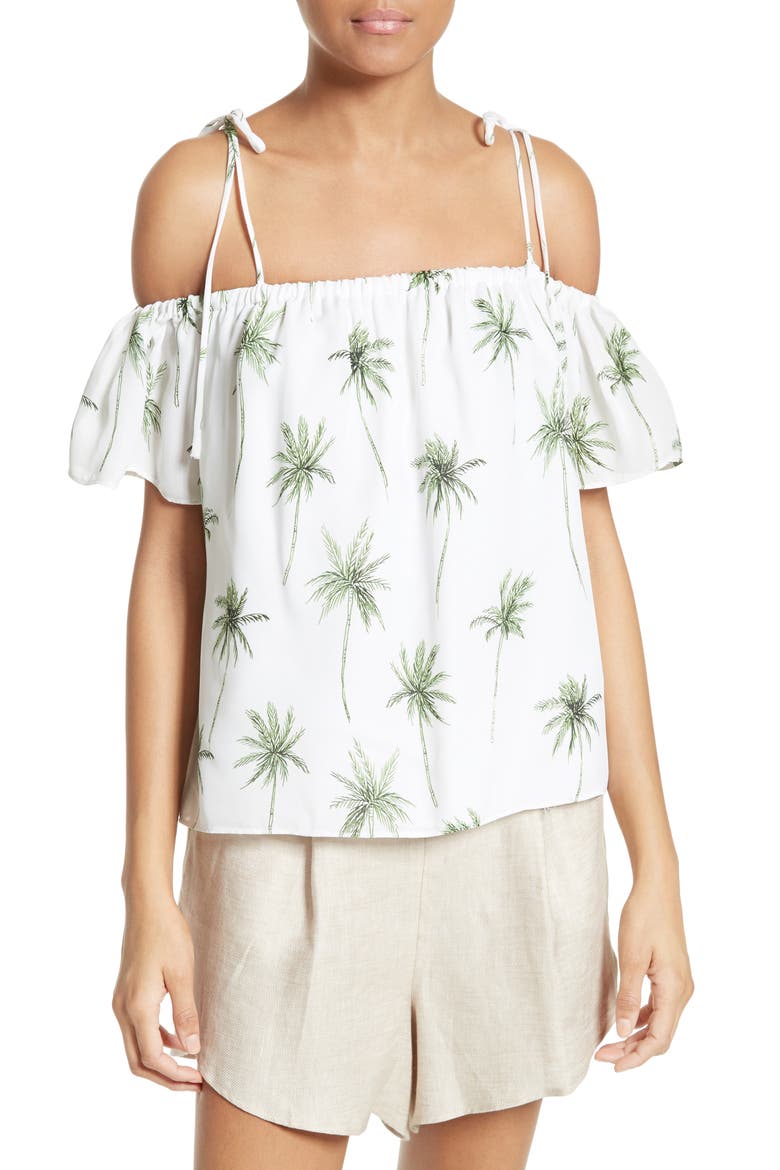 Eden Palm Tree Print Top, Main, color, MULTI