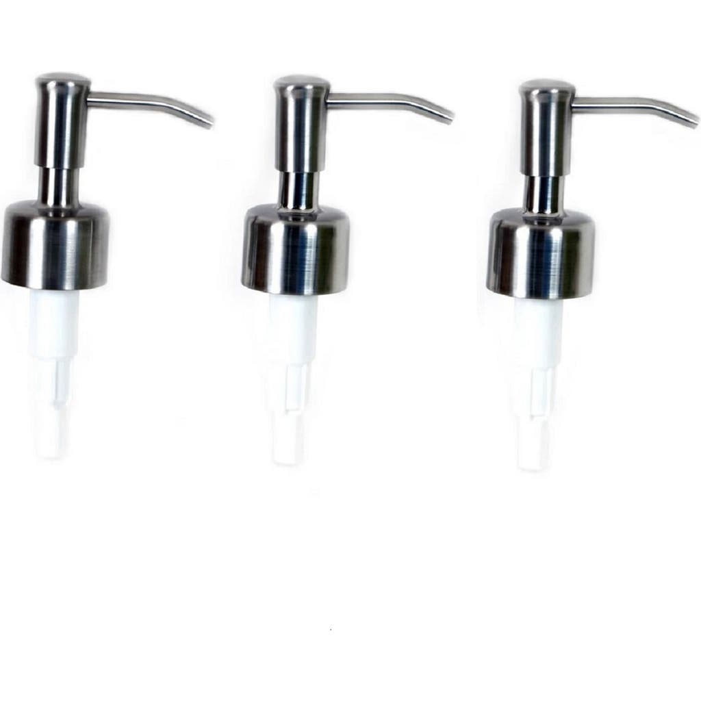 Roselli Trading Company 3-pack Replacement Lotion/soap Pump In Silver