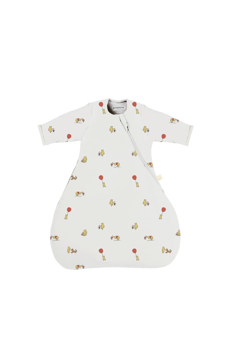 gunamuna Unisex Baby Long Sleeve Transitional Swaddle Sleep Sack, Easy Diaper Changes, 2.5 TOG, Main, color, Pooh