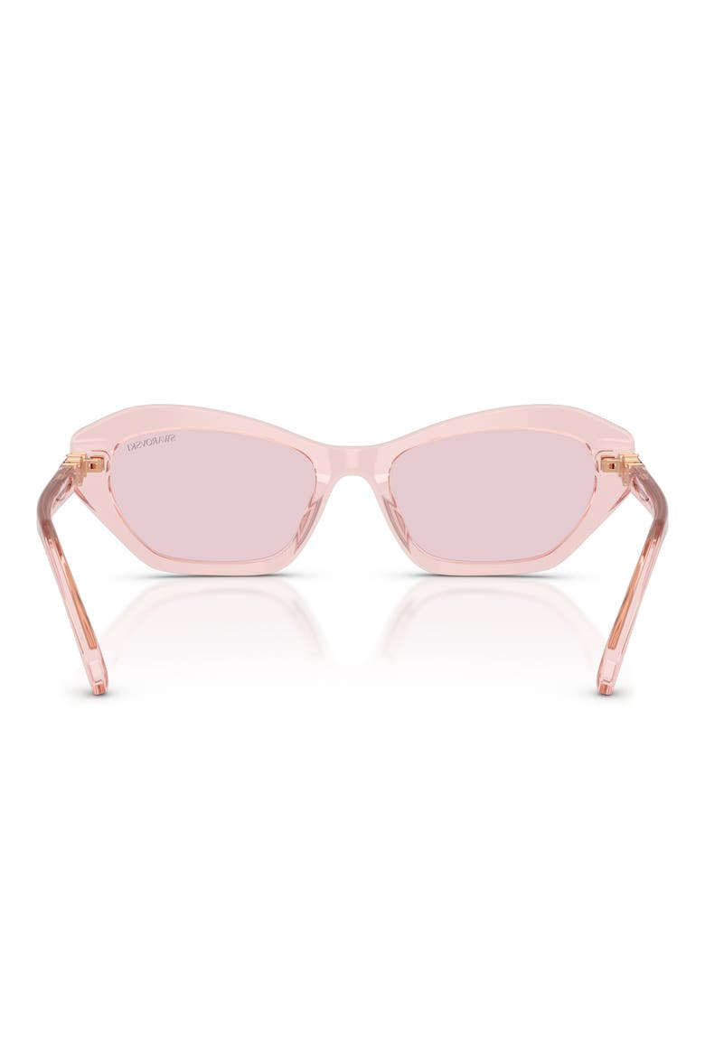 54mm Cat Eye Sunglasses, Alternate, color, TRANSPARENT PINK / PINK