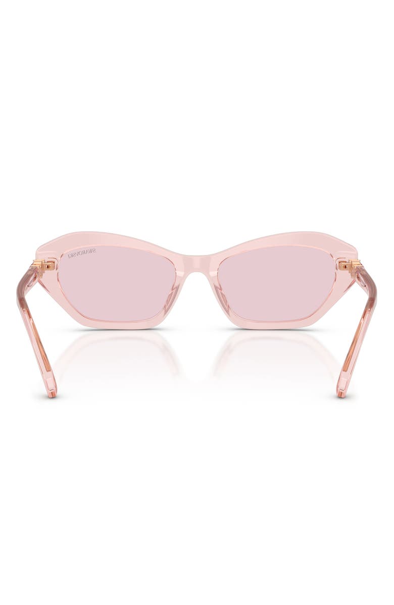 Swarovski 54mm Cat Eye Sunglasses, Alternate, color, Transparent Pink / Pink