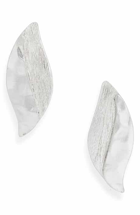 Karine Sultan Leaf Drop Earrings