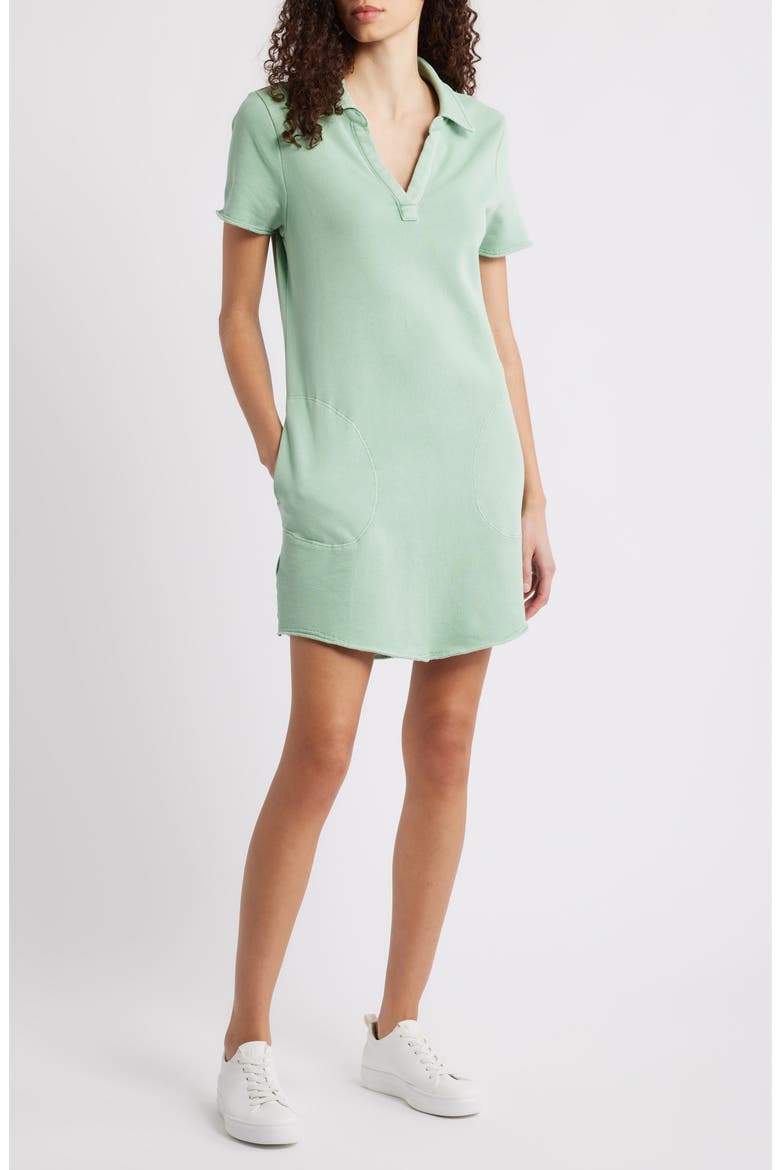 Marina Del Mar Knit Dress, Main, color, GRANITE GREEN
