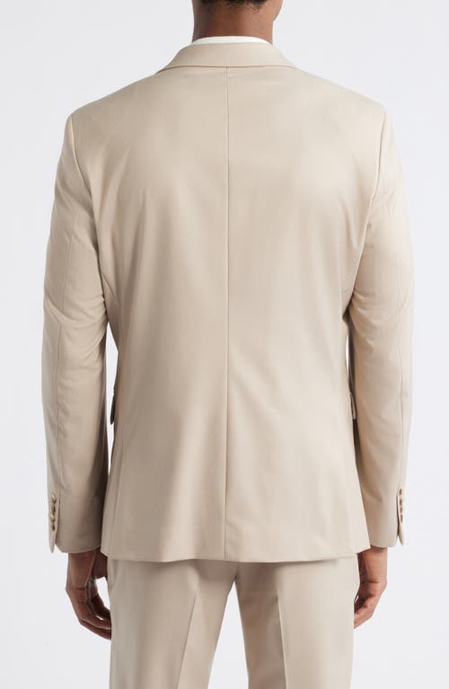 Open Edit Extra Trim Fit Solid Flap Pocket Novelty Blazer In Beige Birch