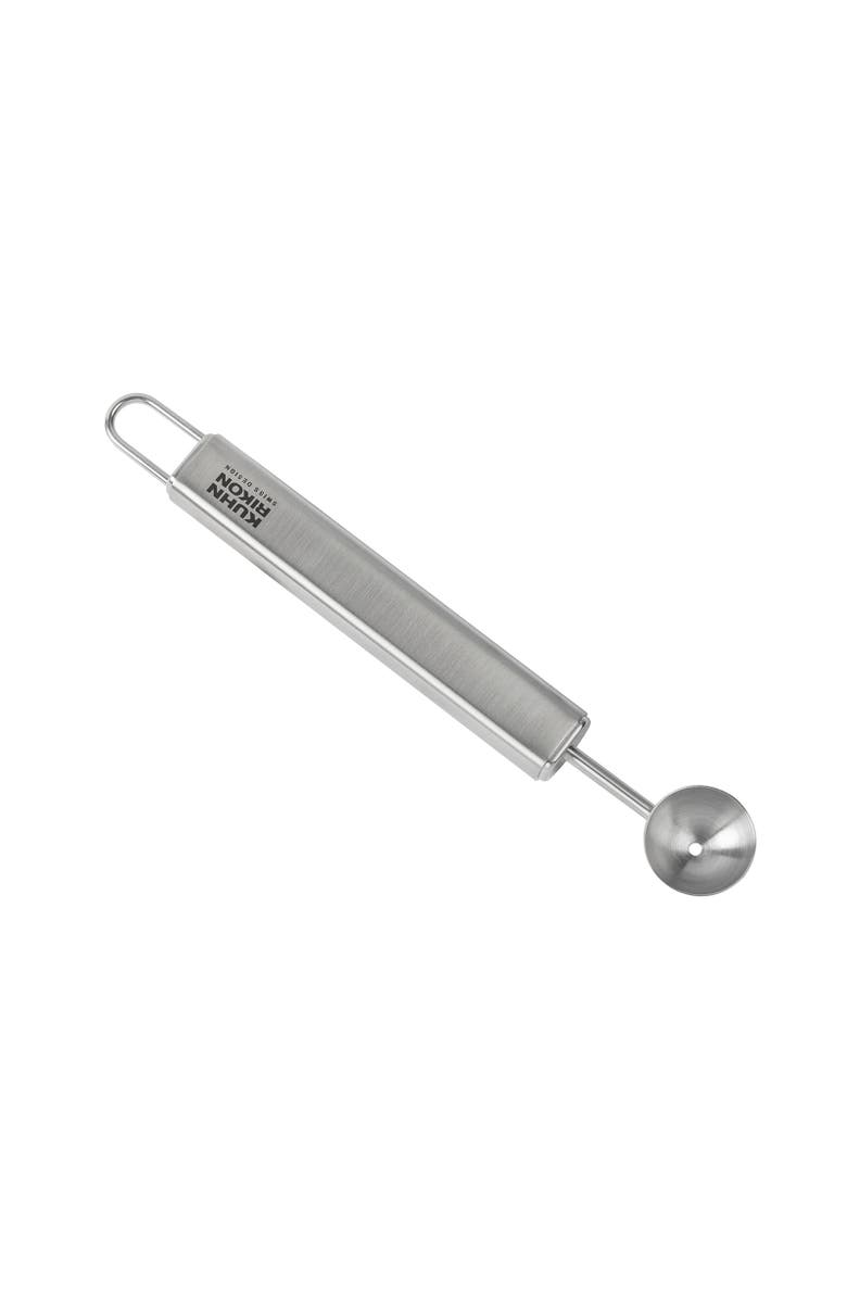 Kuhn Rikon Essential Melon Baller with Stainless Steel Scoop for Melon, Fruit & Cookie Dough, Main, color, Silver