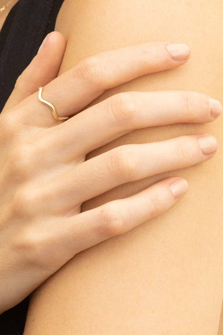 14K Gold Curve Appeal Stack Ring, Alternate, color, Yellow Gold