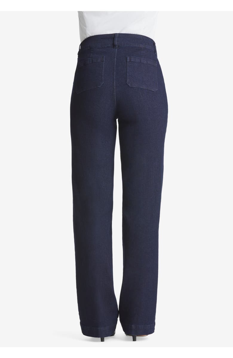 Jessica London Refined Denim Trouser, Alternate, color, Indigo